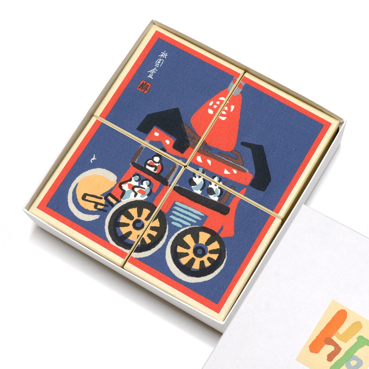 版画紙箱 おはこ 季節のおはこ 文月・葉月 4個箱 鉾