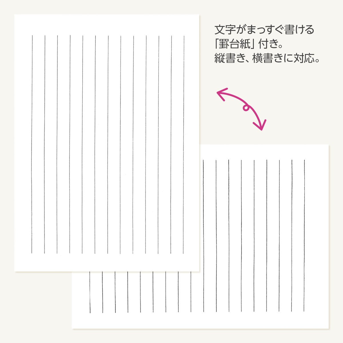 便箋・封筒セット 若冲箋 庚申薔薇（便箋15枚・封筒5枚入） 2枚目