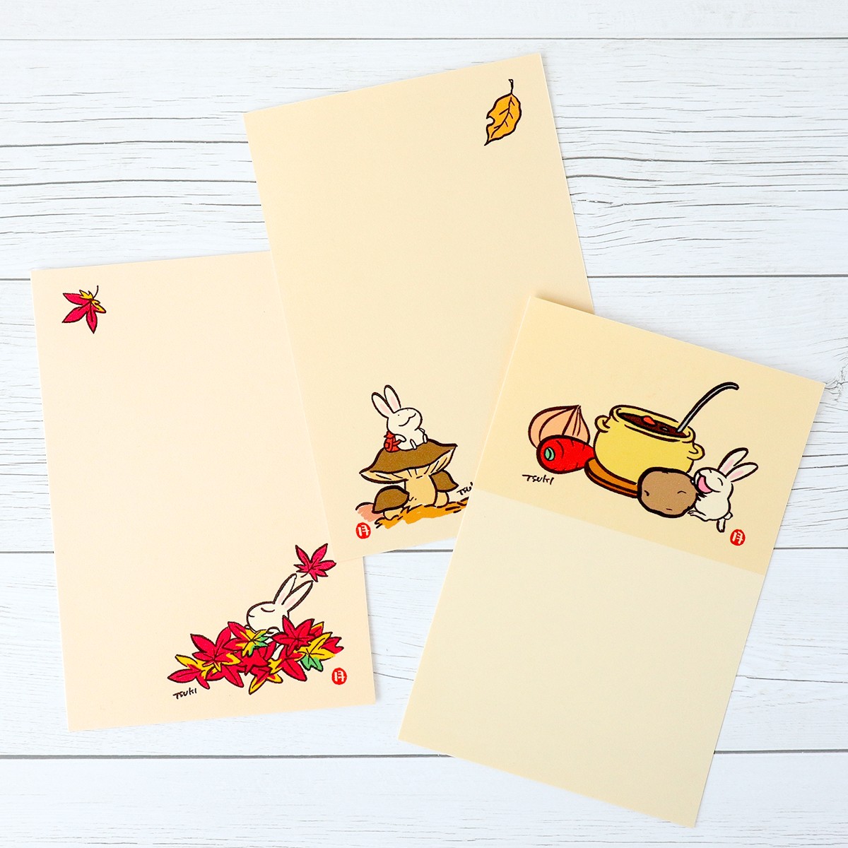 西村月 季節はがき 11月 きのこ 3枚目