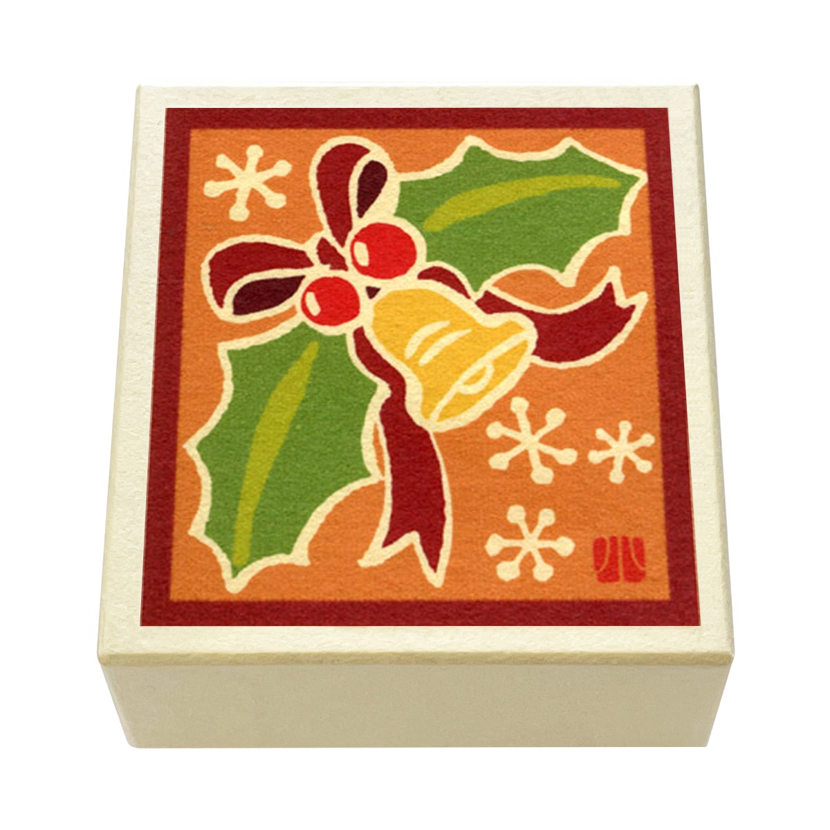 版画紙箱 おはこ 季節のおはこ 師走 クリスマス 小泉タツジ ヒイラギ飾り