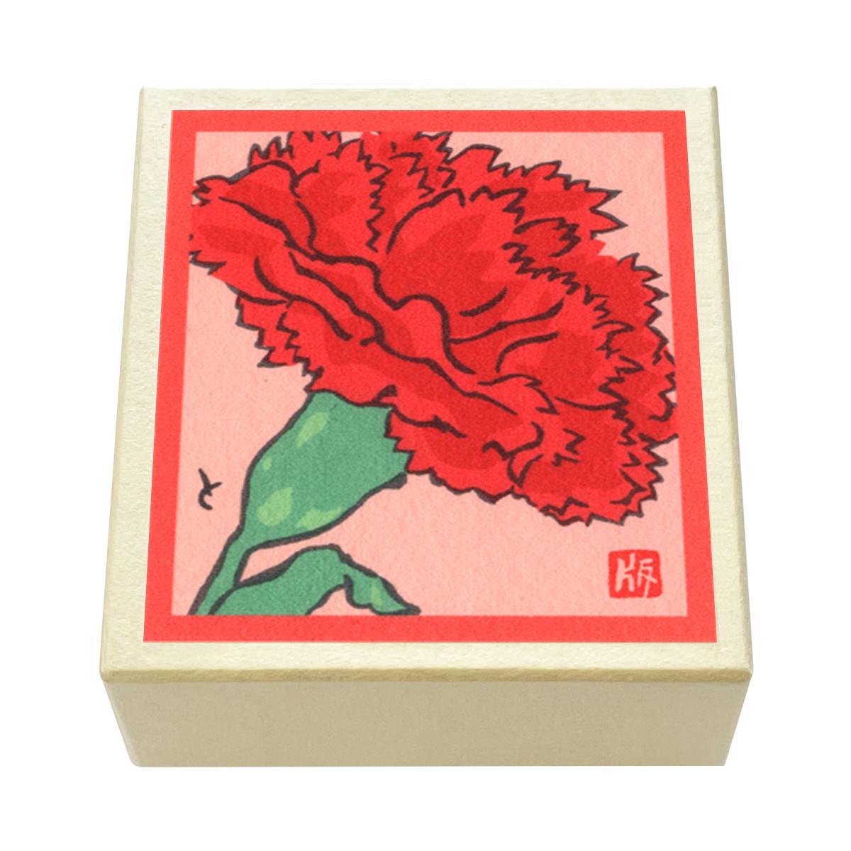版画紙箱 おはこ 季節のおはこ 皐月 母の日 桃地一輪