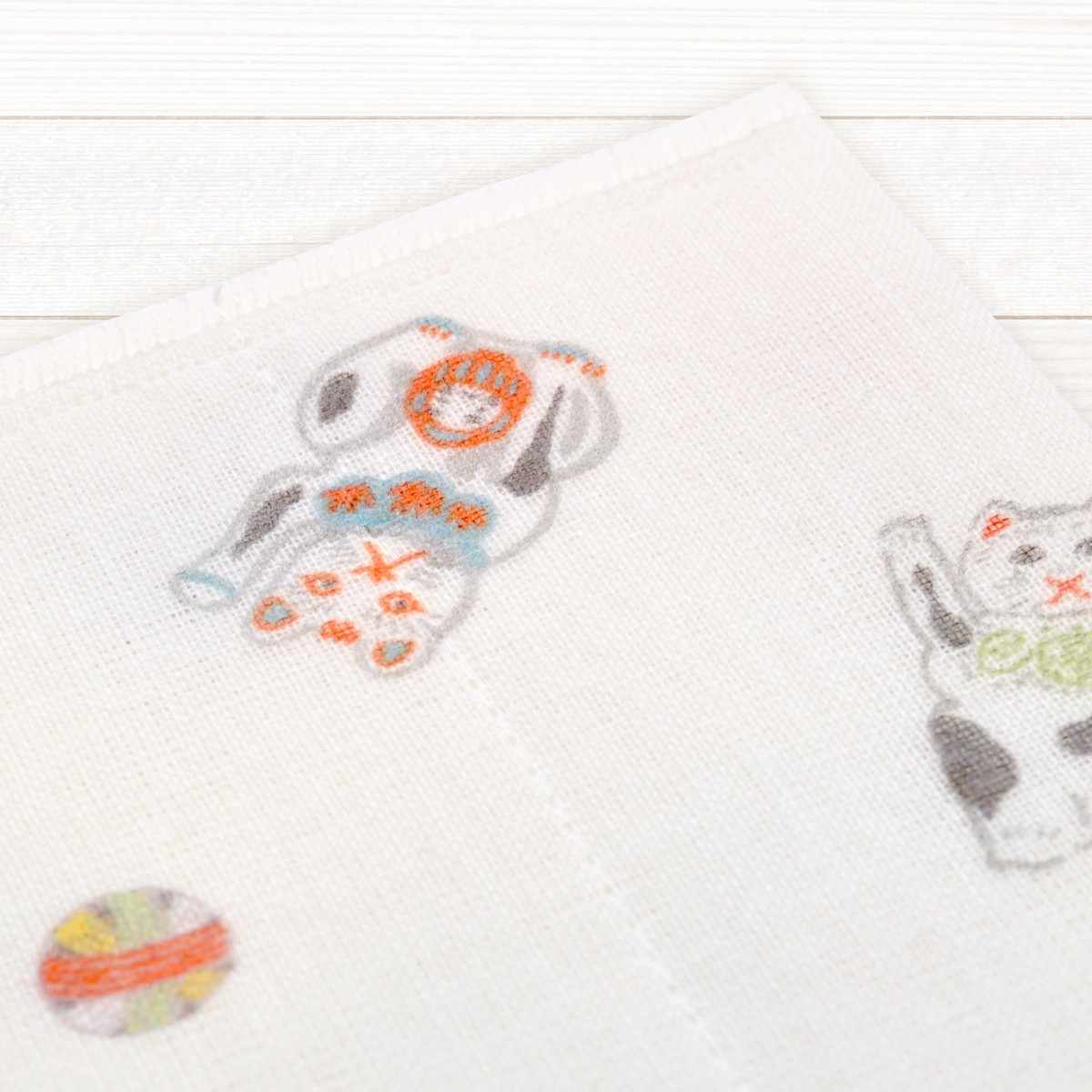 徳力版画 かや織りふきん ふく猫いろいろ 4枚目