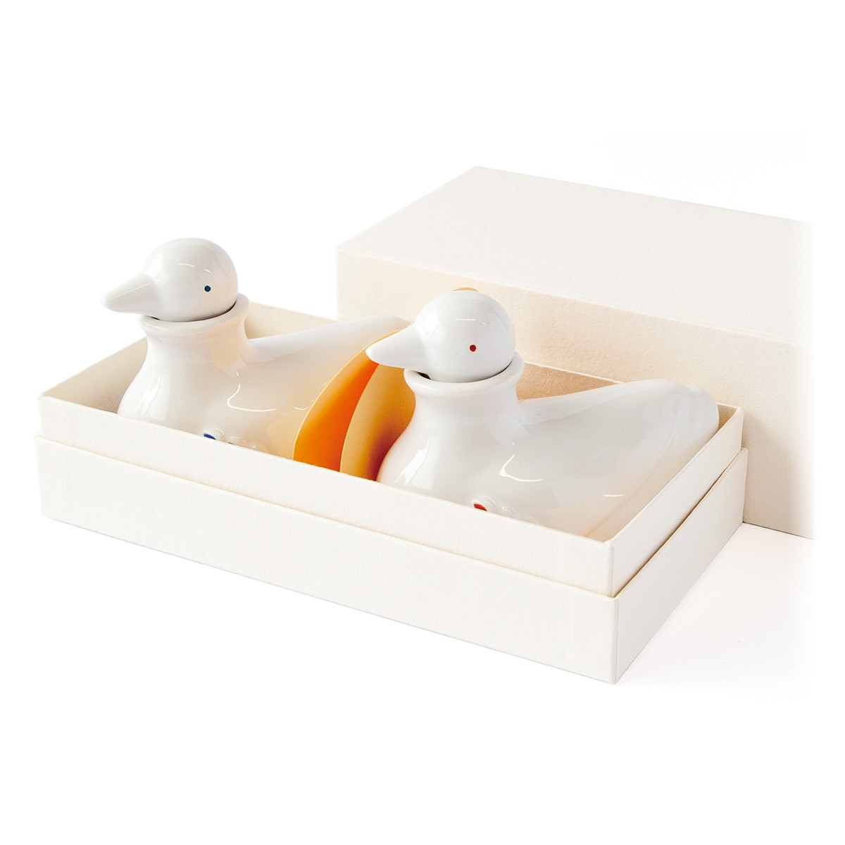 山鳩醤油入れ 赤青セット