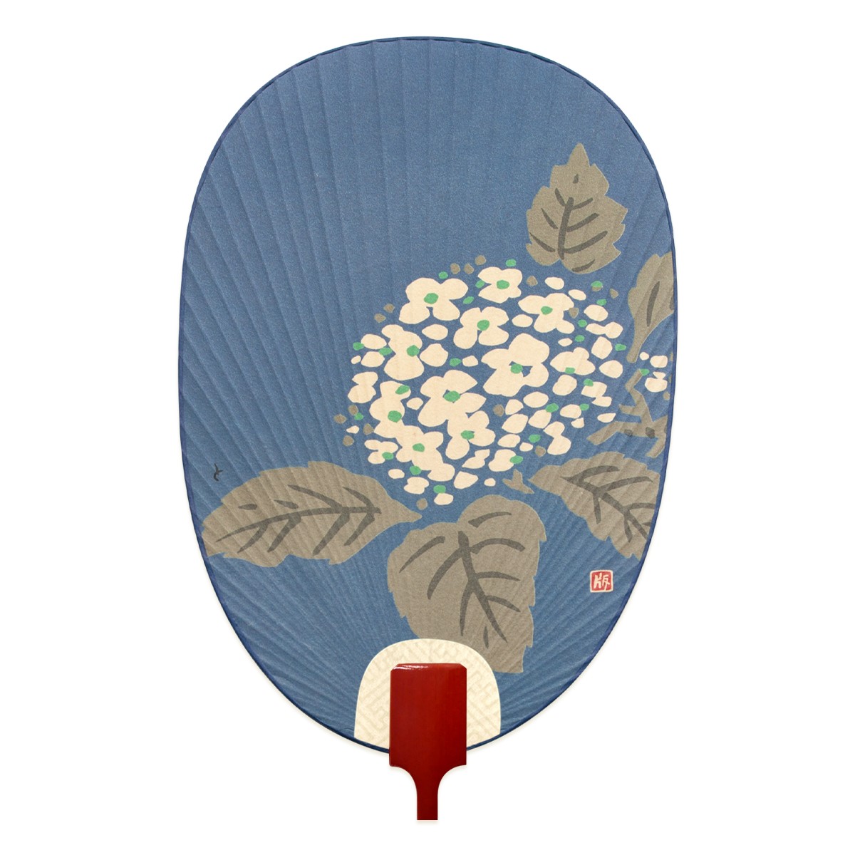 徳力版画 団扇 アジサイ