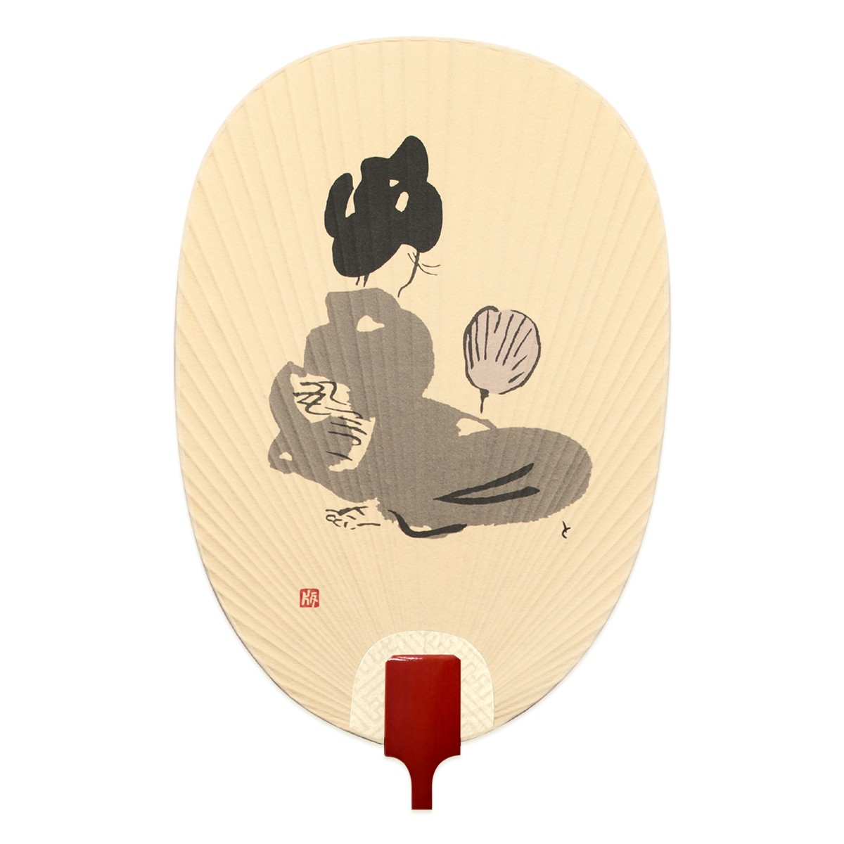 徳力版画 団扇 浴衣美人