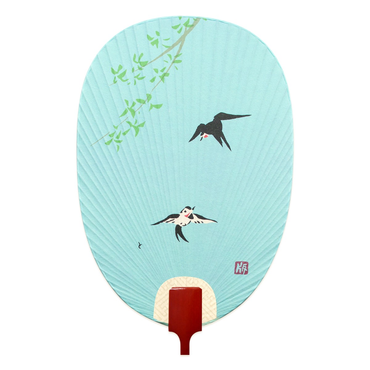 徳力版画 団扇 燕