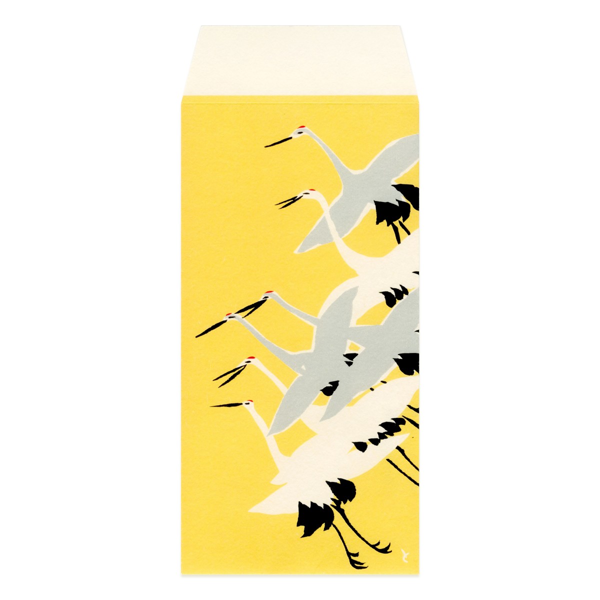 大ぽち袋 鶴六羽(イエロー)(3枚入)