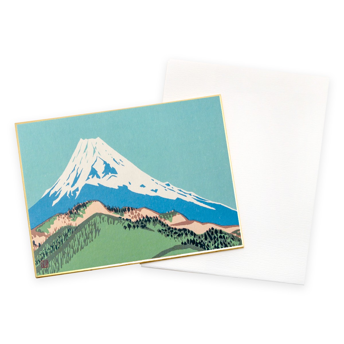 徳力版画 中色紙 富士山 2枚目