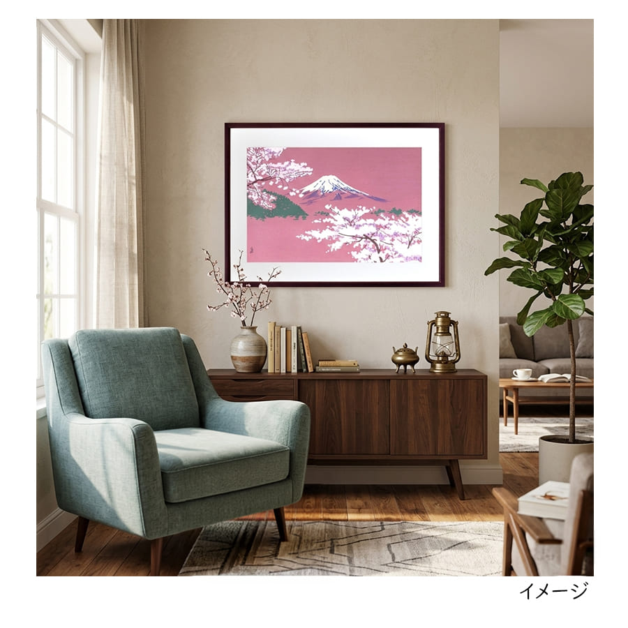 徳力富吉郎 木版画 中判 河口湖 5枚目