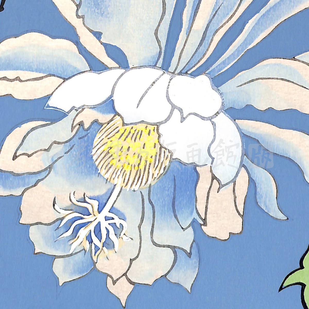 徳力富吉郎 木版画 小版 月下美人 2枚目