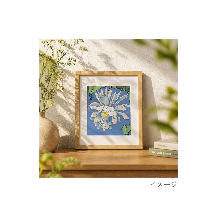 徳力富吉郎 木版画 小版 月下美人 3枚目