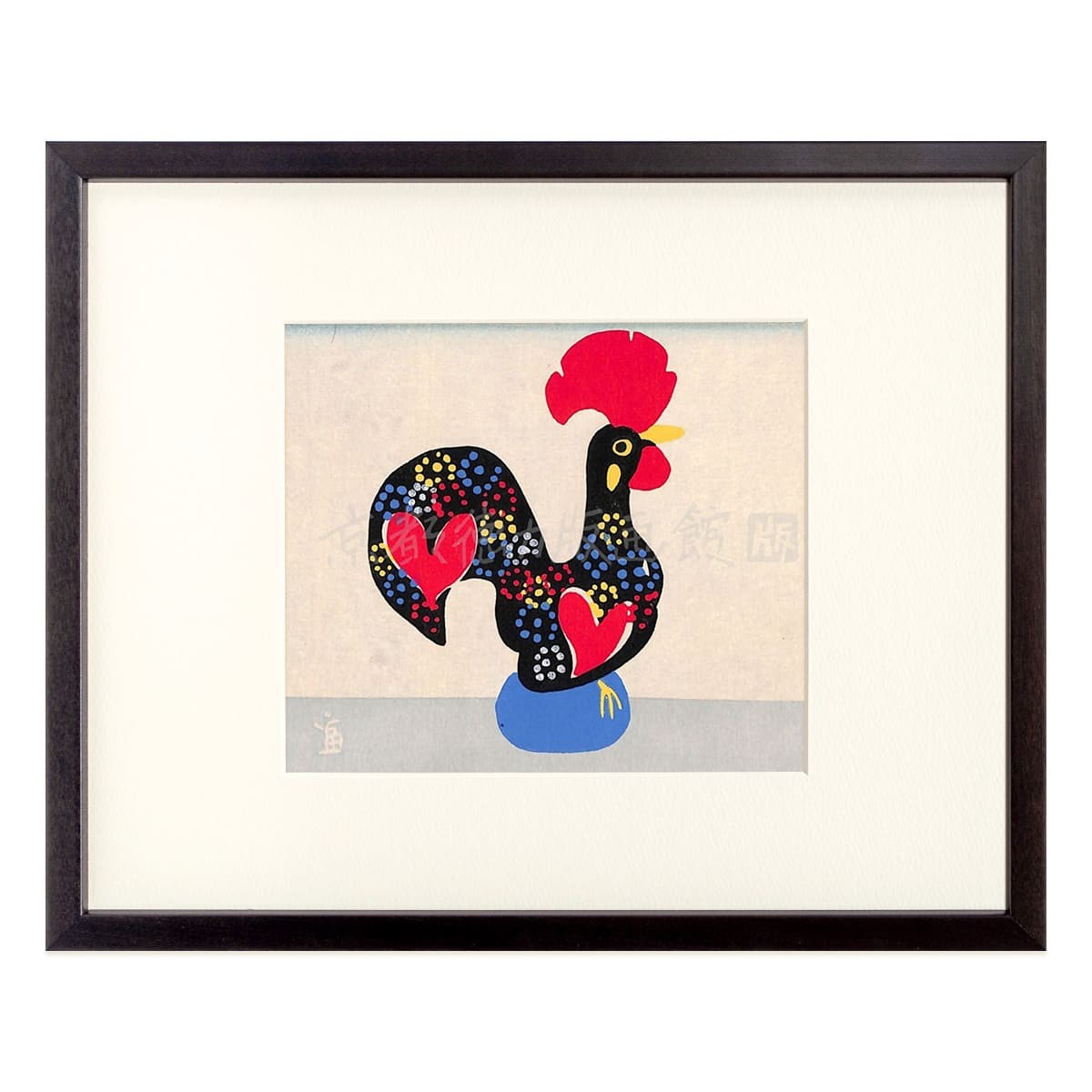 徳力富吉郎 木版画 小版 ポルトガルのニワトリ 3枚目