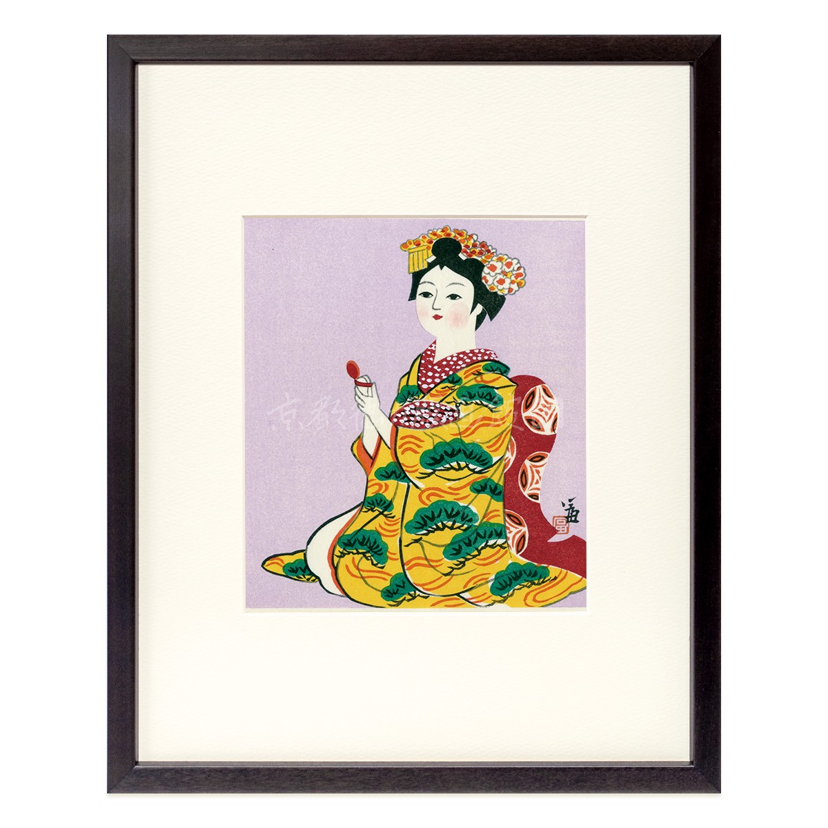 徳力富吉郎 木版画 小版 まいこ 3枚目