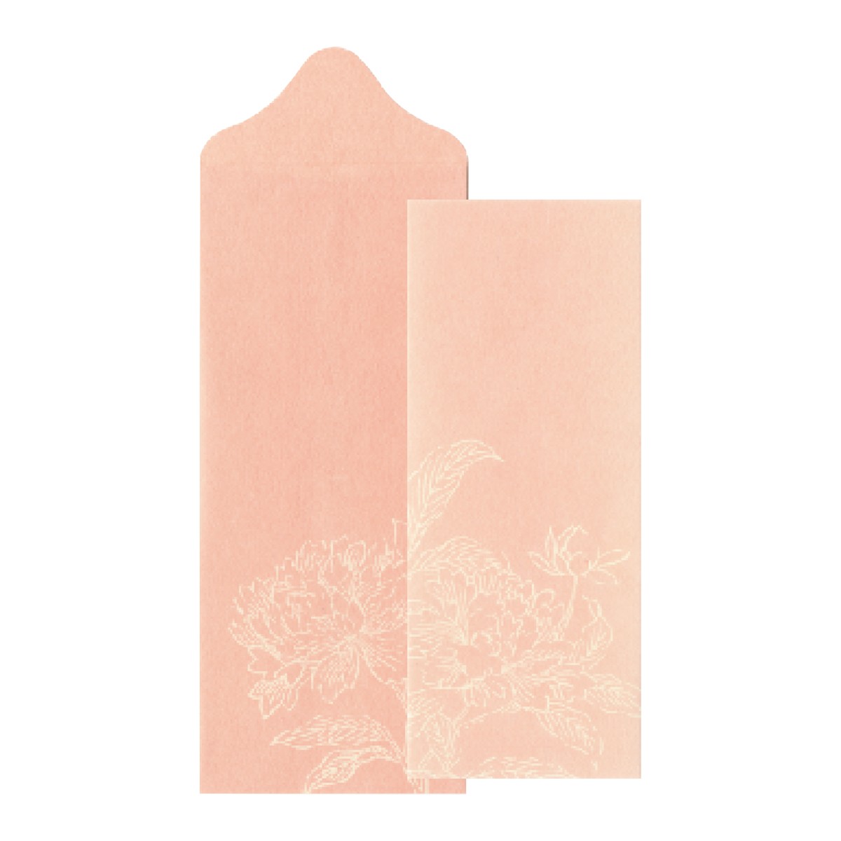 春華秋実 花頭封筒 一筆箋 春 芍薬（便箋10枚・封筒3枚入）