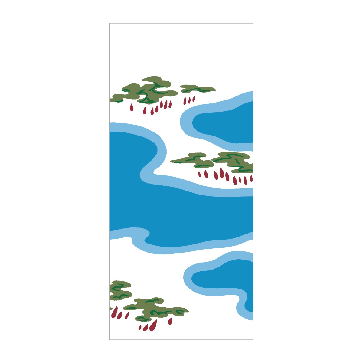 絵封筒 小紋 松波