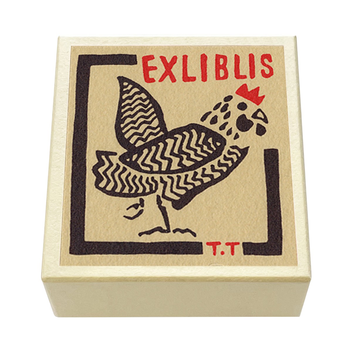 版画紙箱 おはこ EX-LIBRIS 蔵書 鶏