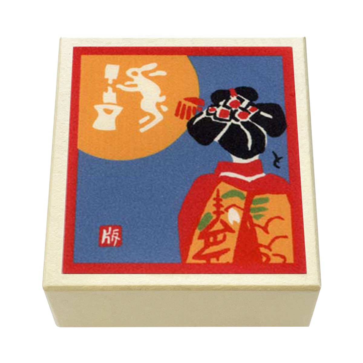 版画紙箱 おはこ 舞妓 月と舞妓